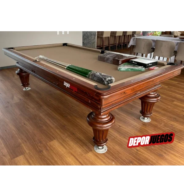 Mesa de Billar Estilo Francés (Modelo Torneado) – Restaurada - Vista 2